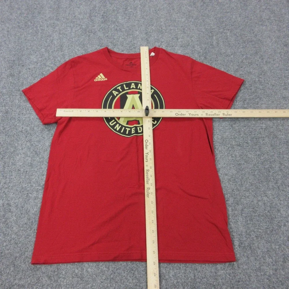 Atlanta United FC Shirt Mens Medium Red MLS Soccer Adidas Graphic Short Sleeve